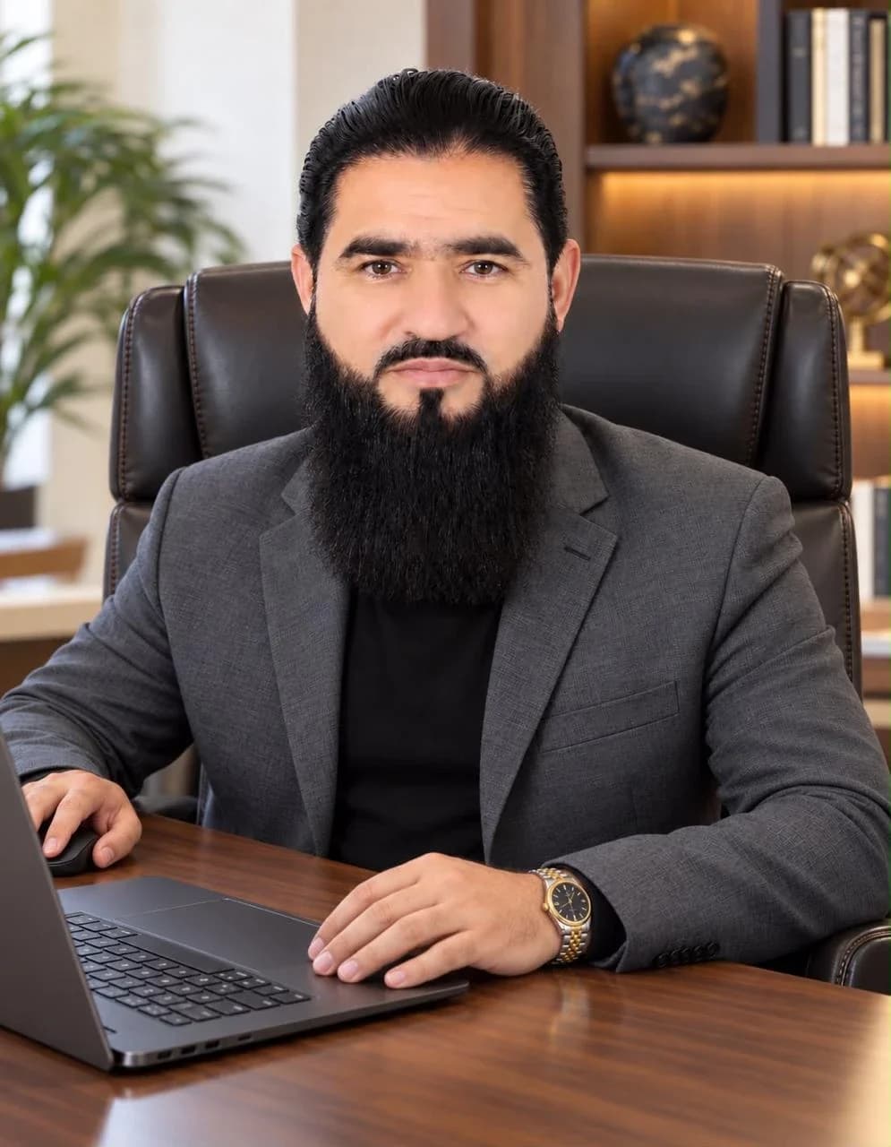 Portrait of Nisar Shah, co-founder of Mashaal Group